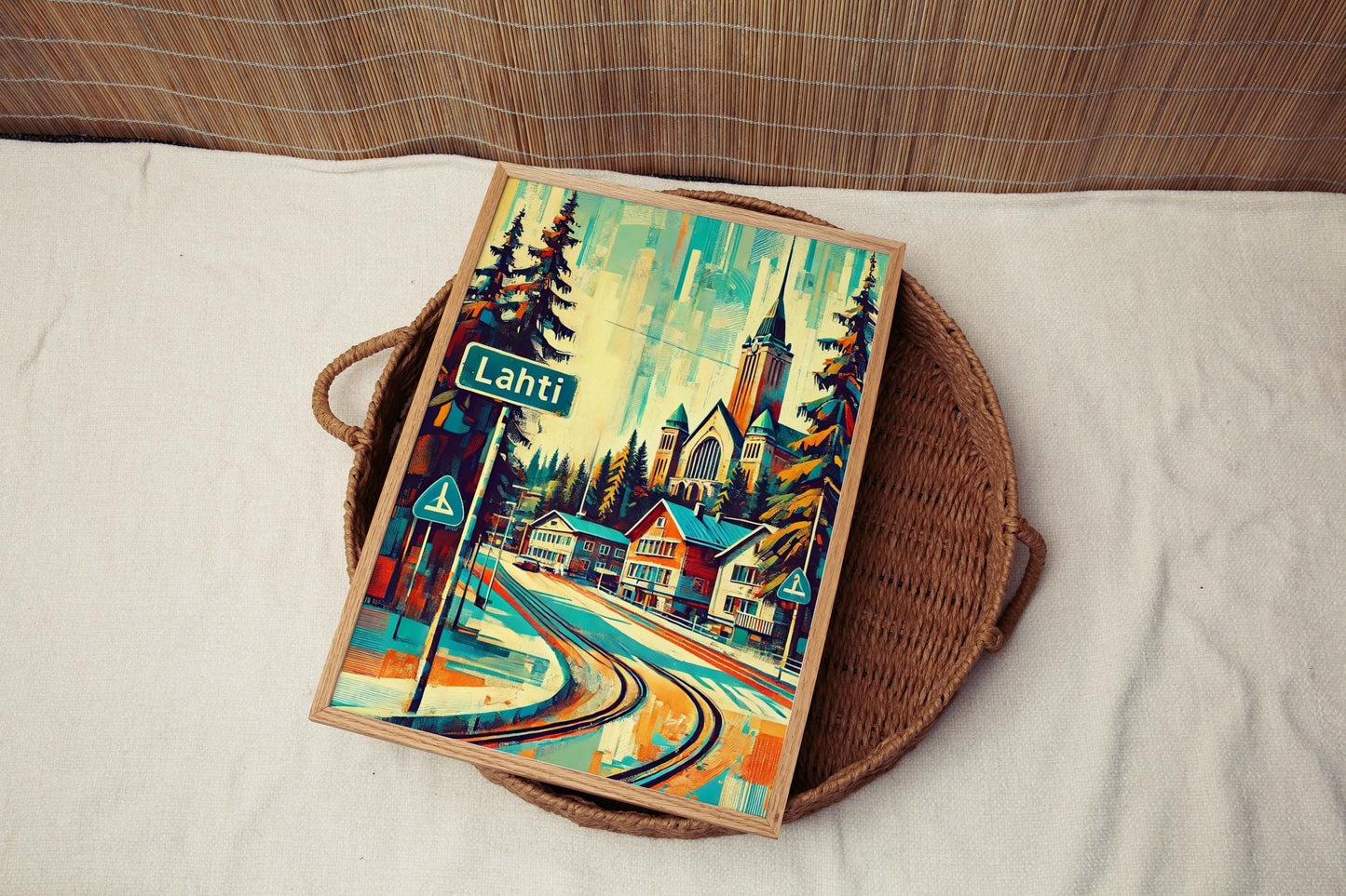 Lefka Wall Artwork Finland Print Travel Poster European City Gift Housewarming Decor Scandinavian Art