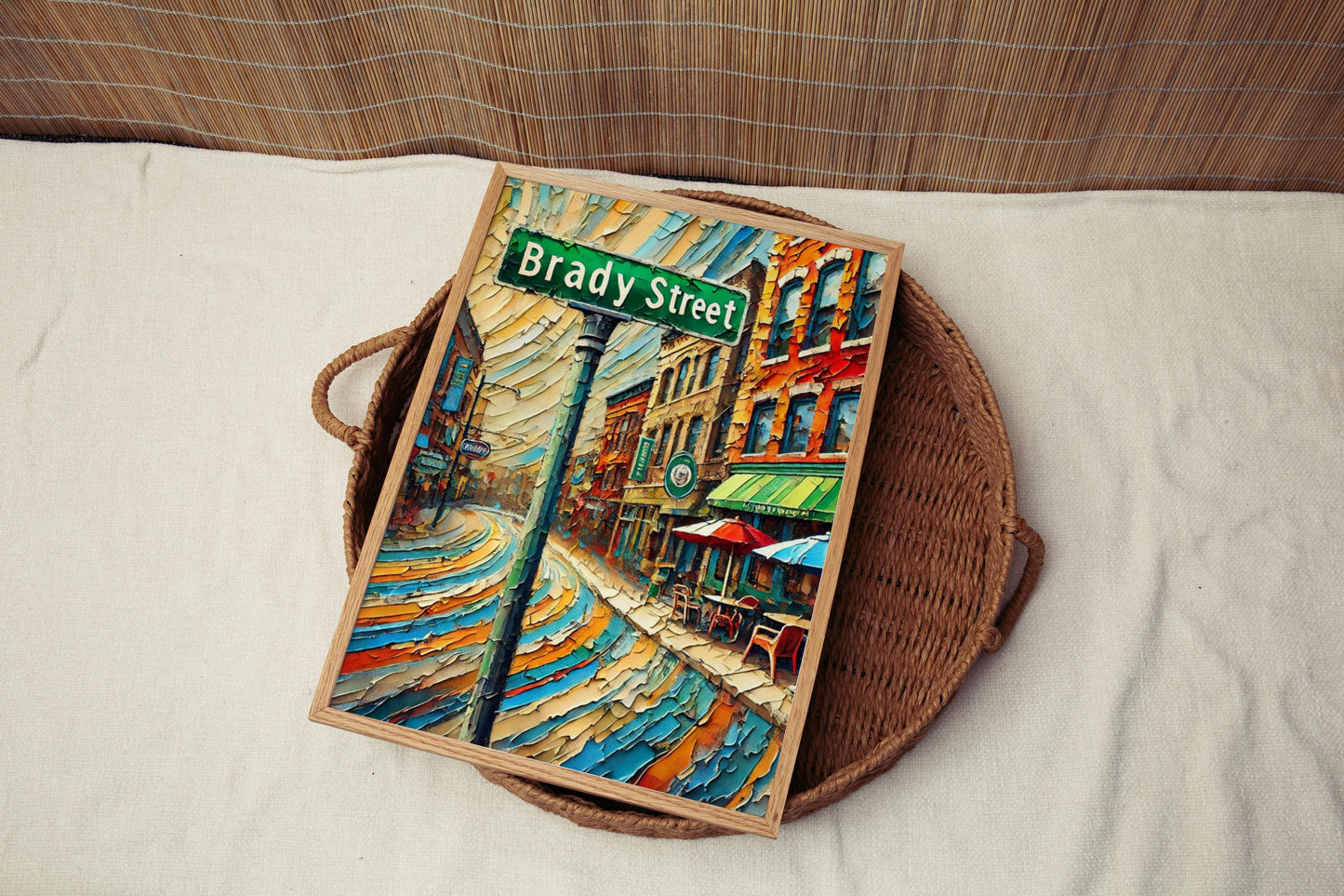 Brady Street Wall Art, Wisconsin Print, American Art, “City” Gift, Travel Souvenir, Travel Poster, “State” Art, PERSONALIZED GIFT