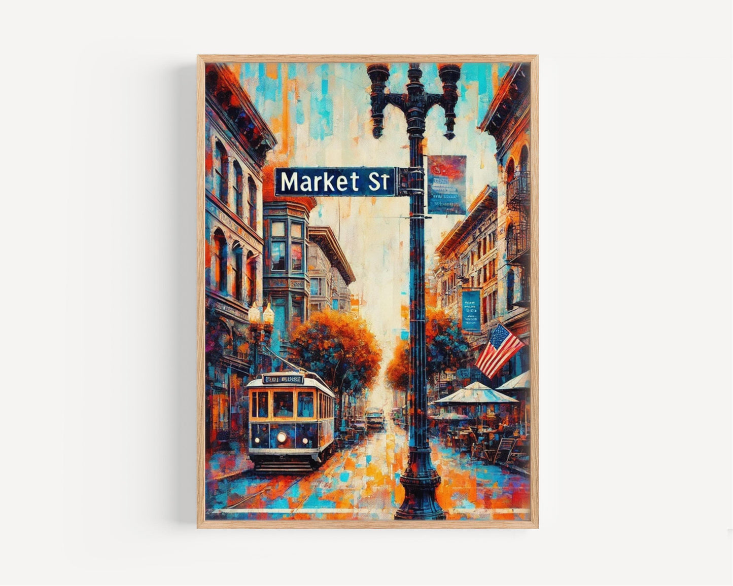 Chattanooga Market St Wall Art Print - Tennessee Travel Poster, Housewarming Gift, Chattanooga Artwork, Travel Wall Decor