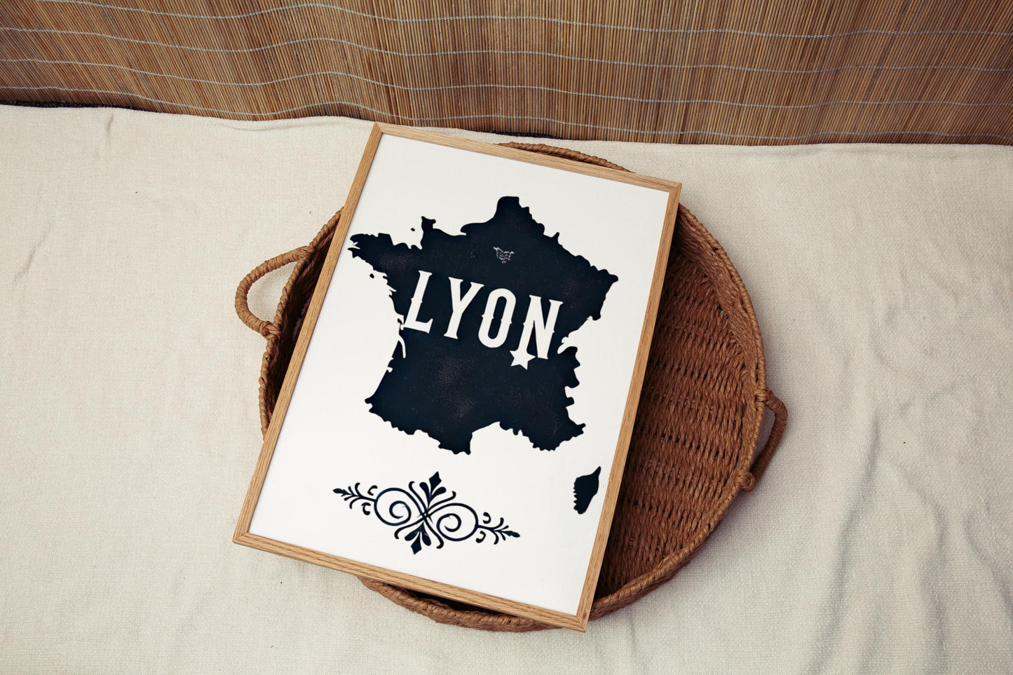 France Lyon Wall Art Print – Travel Decor, France Gift, Housewarming Wall Artwork, Modern Home Decoration
