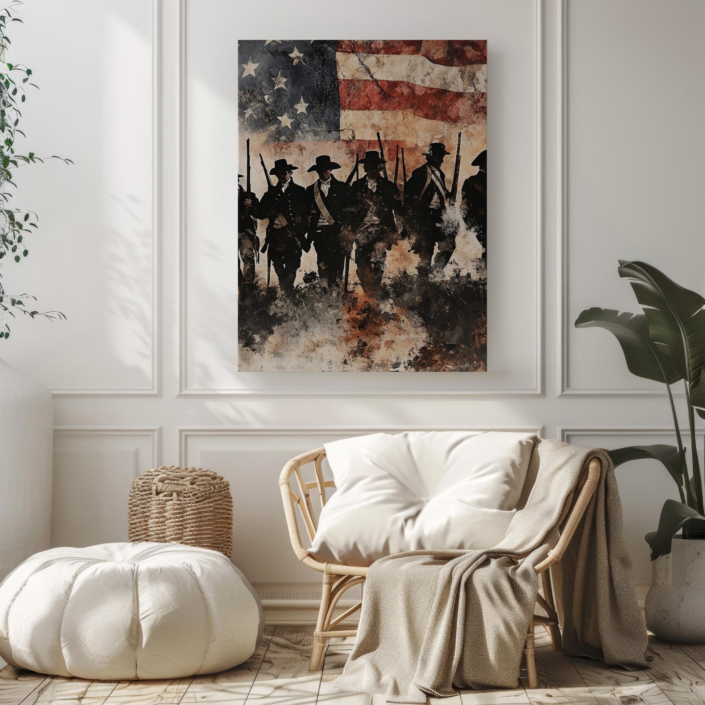 American War Abstract USA Wall Art Patriotic United States Poster American Independence Decor