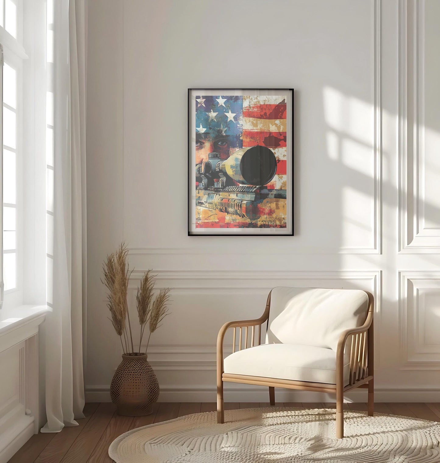 American Sniper Art Print | Abstract USA Wall Art | Patriotic United States Poster | American Independence Home Decor