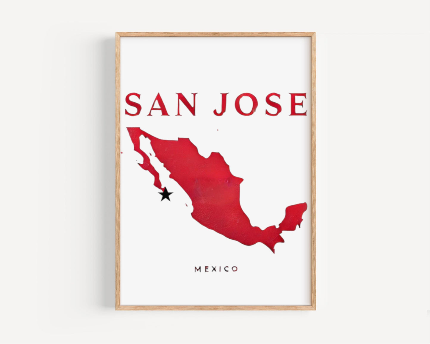 San Jose Wall Art Print, Mexico Travel Home Decor, Housewarming & College Gift, Unique San Jose Mexico Map Poster