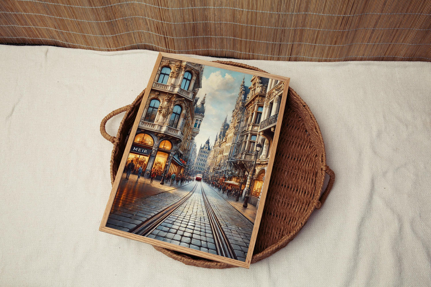 Belgium Wall Art Meir Print Travel Poster European Decor Belgium Gift Housewarming Souvenir Travel Print