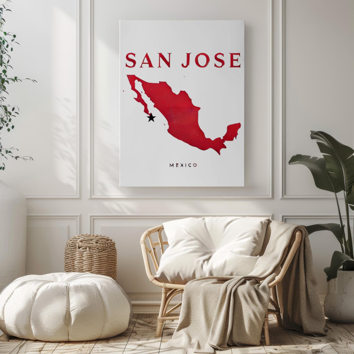 San Jose Wall Art Print, Mexico Travel Home Decor, Housewarming & College Gift, Unique San Jose Mexico Map Poster