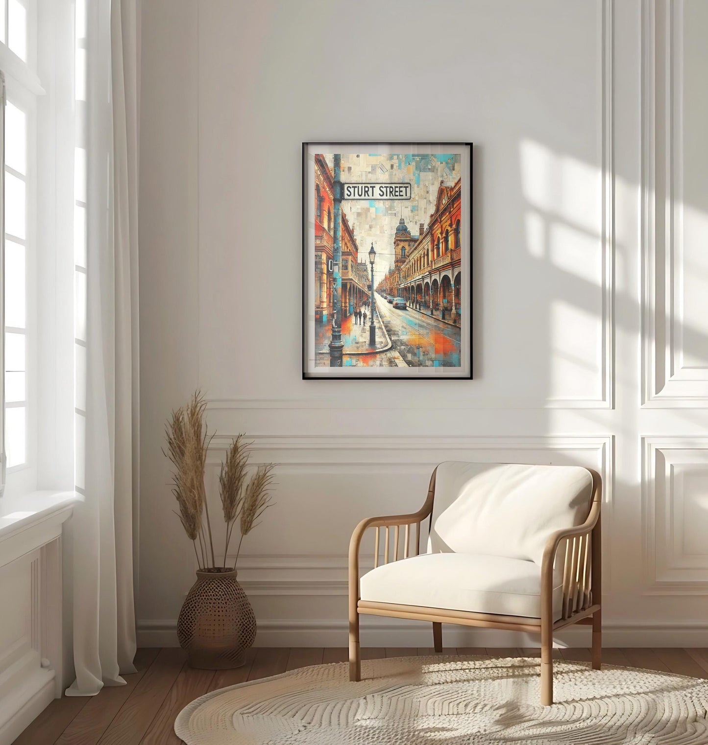 Sturt Street Wall Art Print - Ballarat Travel Poster, Australia Home Decor, Housewarming Gift, Scenic Sturt St Artwork