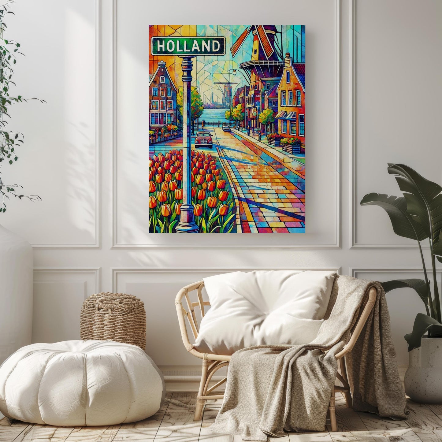 Michigan Holland Wall Art Print – Travel Poster USA Decor, Housewarming Gift, Michigan Souvenir, Michigan Travel Print