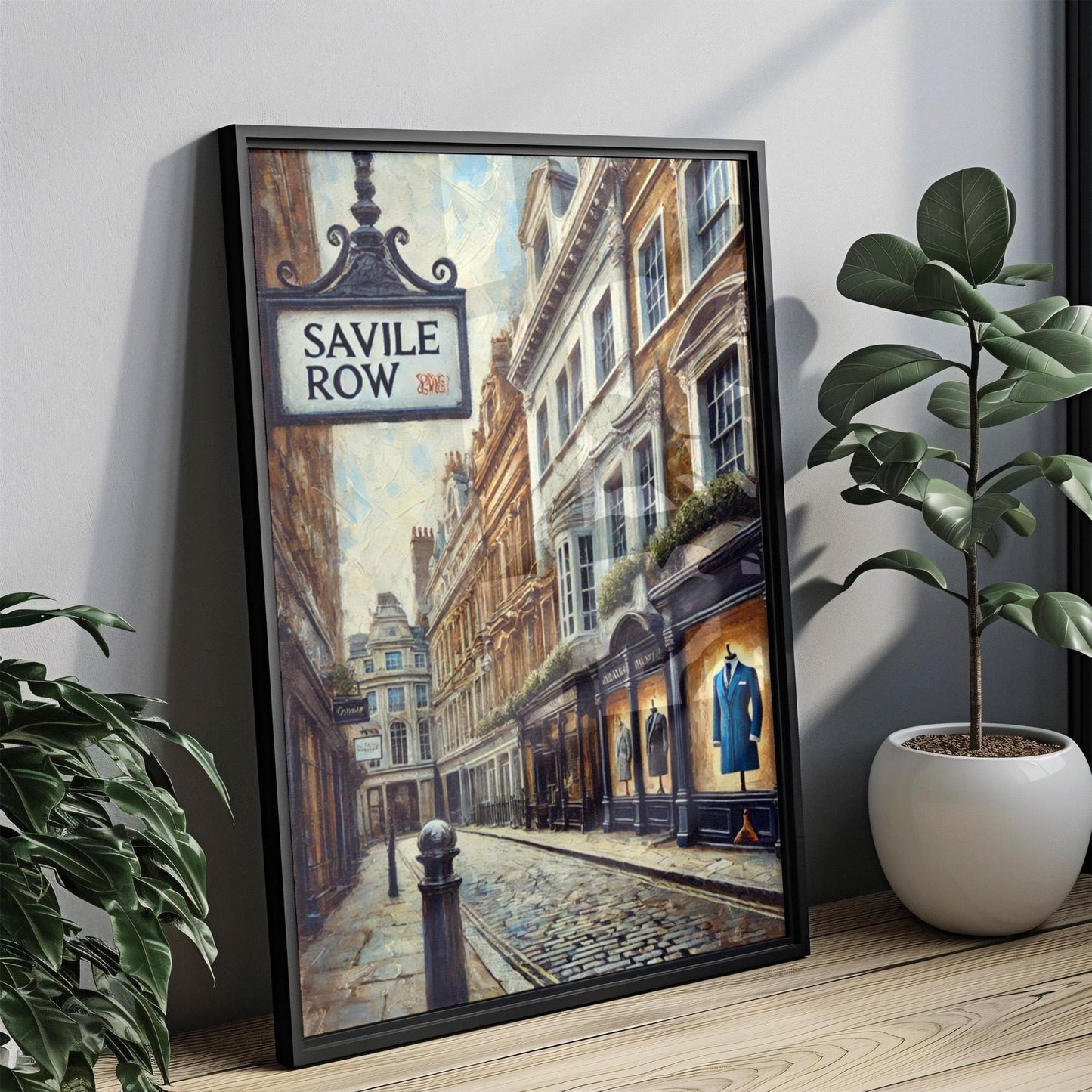 England Savile Row Wall Art Print - London Travel Poster, England Gift & Housewarming Artwork