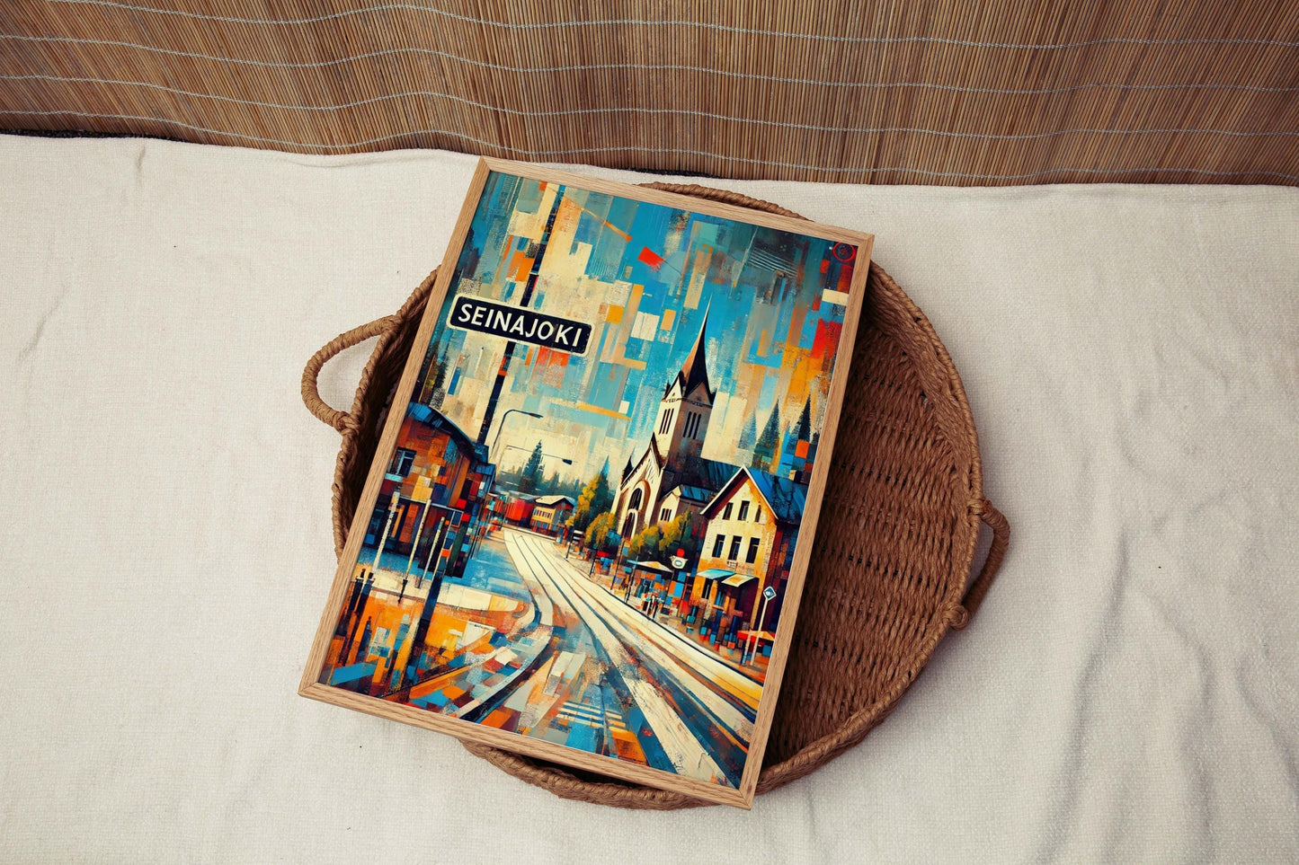 Seinajoki Art Print - Finland City Travel Poster, European Wall Art, Housewarming Gift, Modern Nordic Home Decor