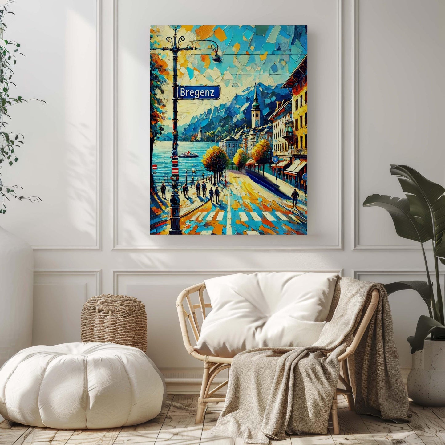 Bregenz Art Travel Print - Austria City Wall Art, European Travel Poster, Housewarming Gift, Bregenz Wall Decor, Austrian Home Decoration