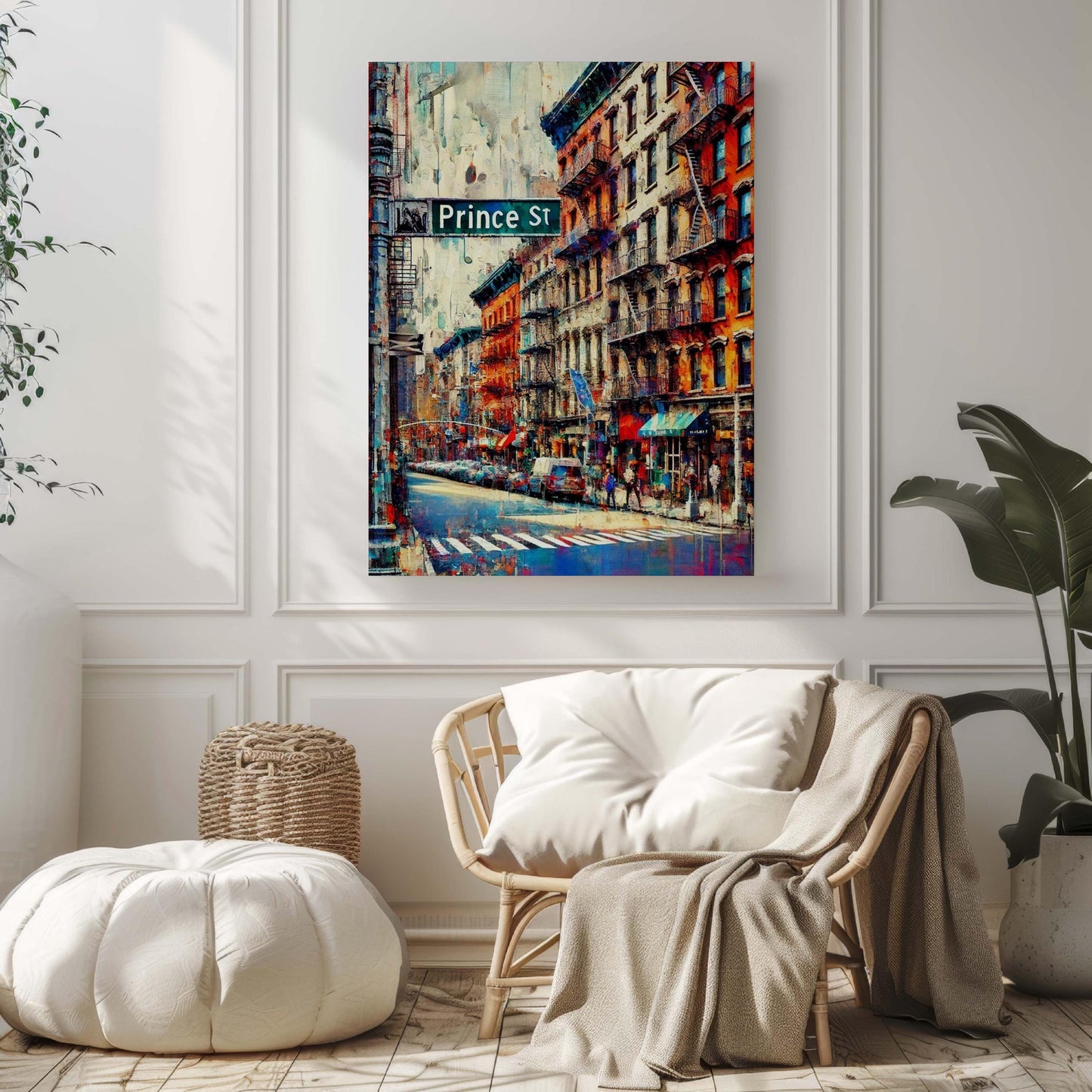 Prince St Print Manhattan Wall Art, NYC Travel Poster, New York City Gift, Housewarming Decor, Urban Map Art, Modern NYC Home Decoration