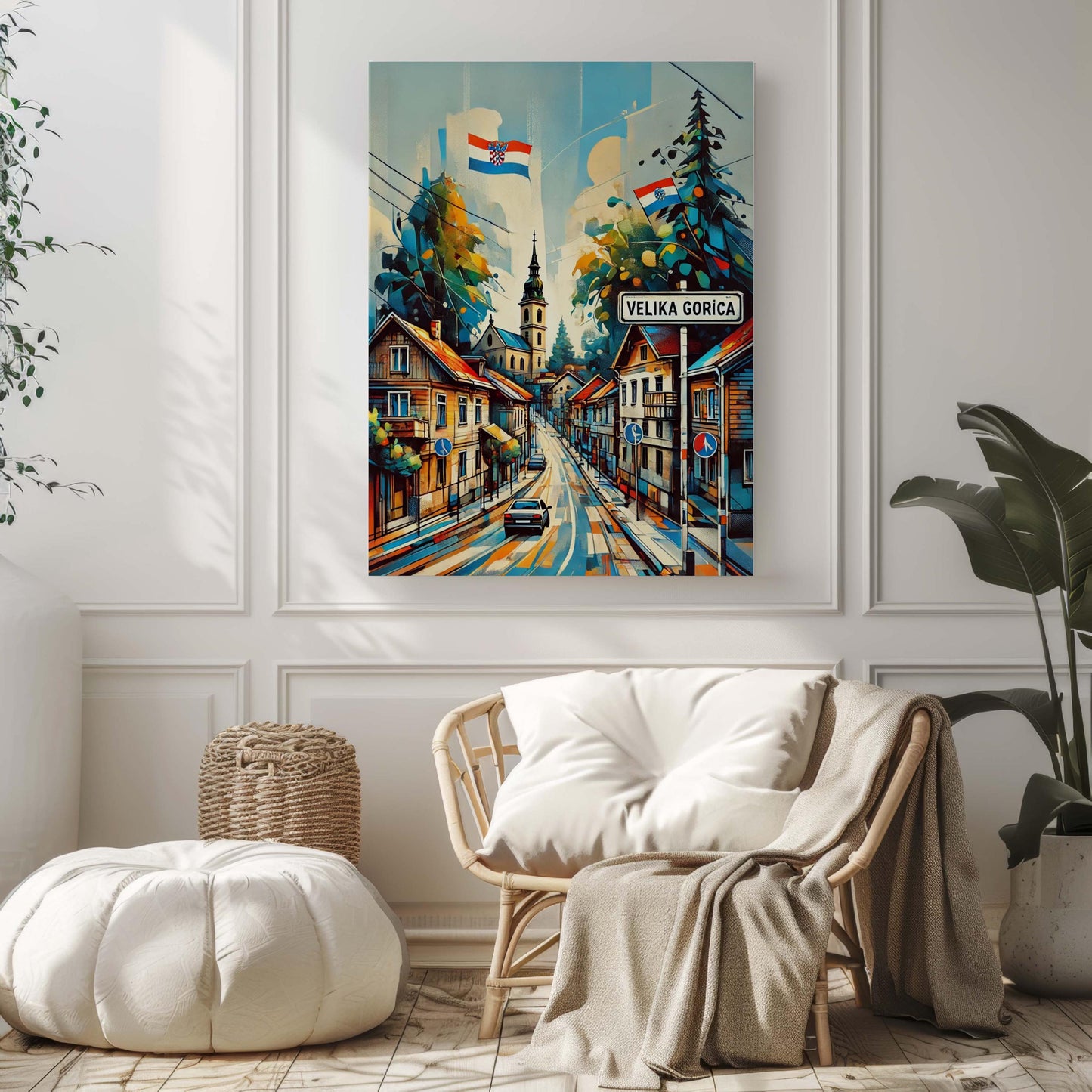 Velika Gorica Print – Croatian City Wall Art, Travel Poster, Housewarming Gift, Velika Gorica Travel Decor, Croatia Map Art