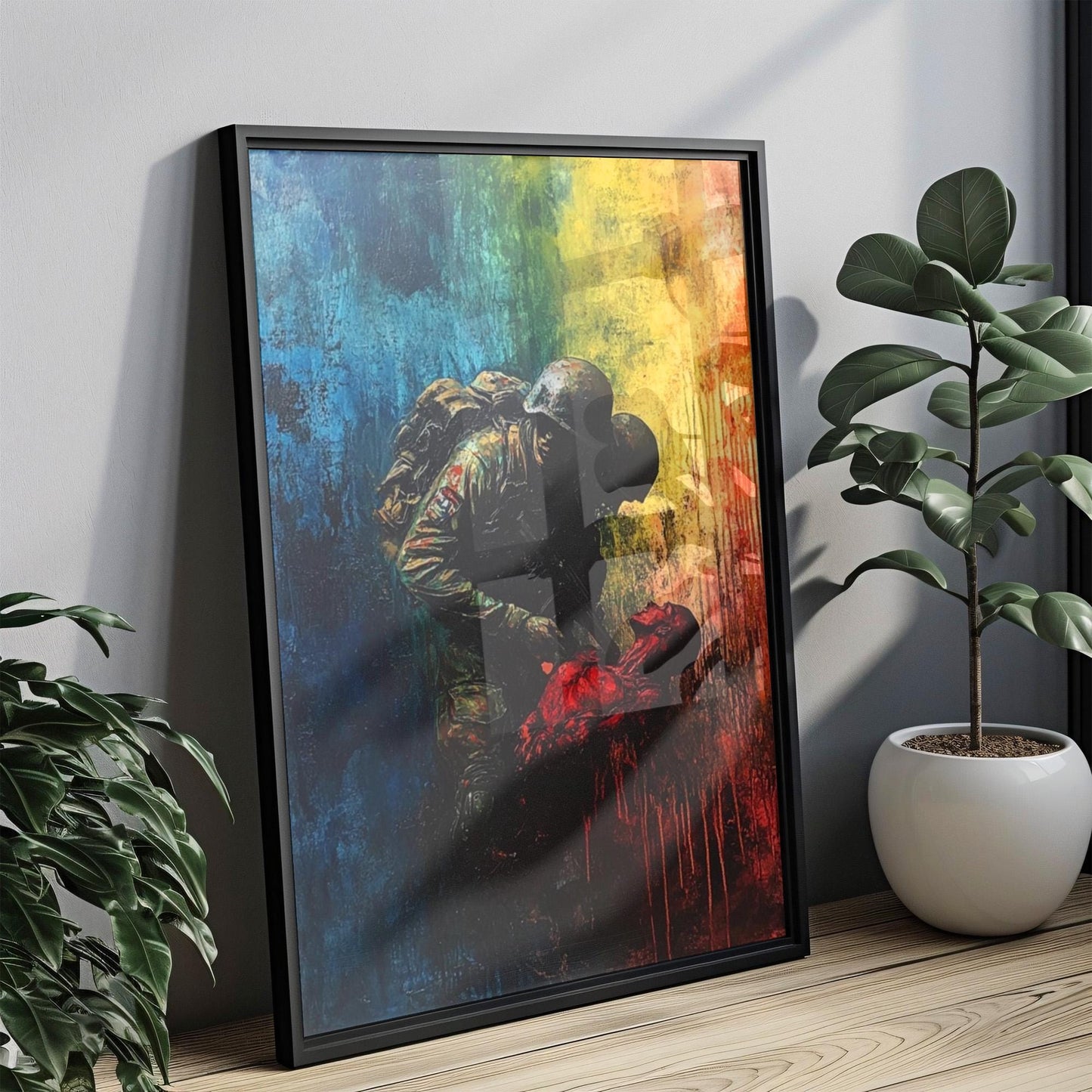 American War Abstract USA Wall Art | Patriotic United States Independence Poster | Modern American Home Decor