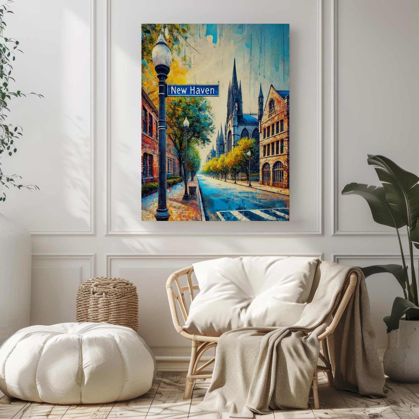 Connecticut New Haven Wall Art Print - Travel Poster, Connecticut Gift & Housewarming Decor, USA American