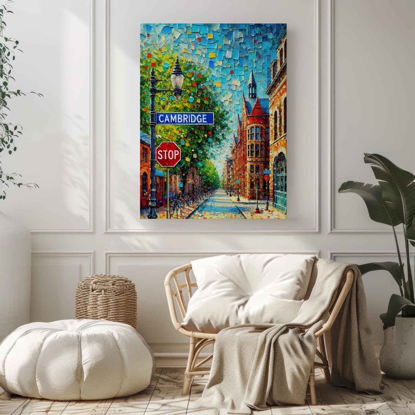 Massachusetts Cambridge Wall Art Print - Travel Poster, American Art, Housewarming Gift, Massachusetts Decor, Unique Travel Print