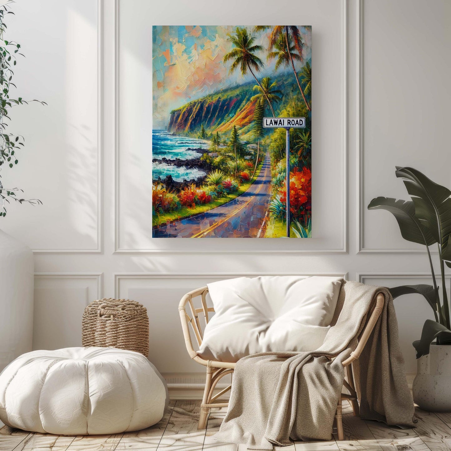 Lawai Road Print - Kauai Wall Art, Hawaii Travel Poster, Tropical Landscape, Housewarming & Vacation Gift, Lawai Gift, Beach Decor