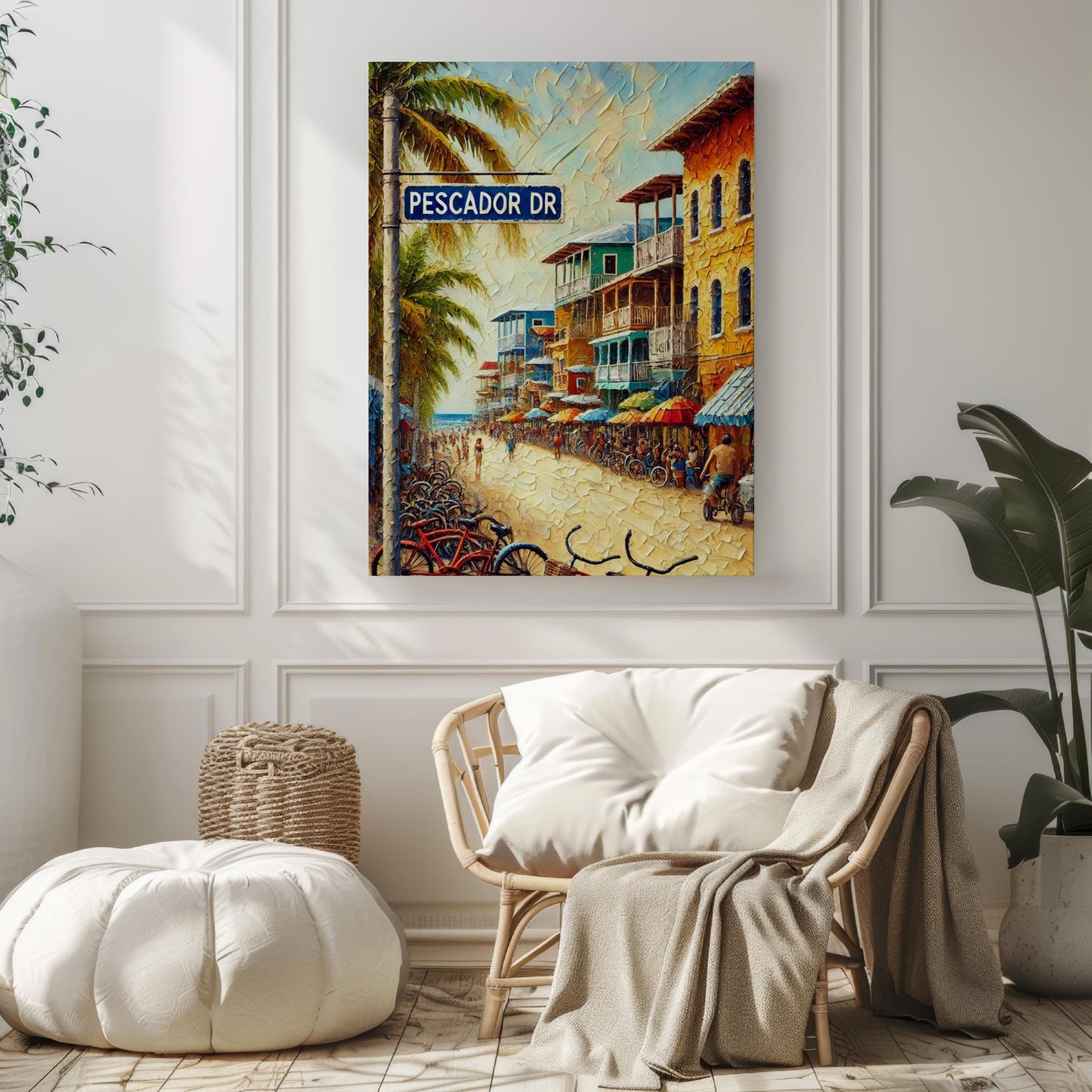 San Pedro Street Sign Wall Art, Belize Pescador Drive Print, Tropical Island Coastal Decor, Travel Souvenir, Personalised Gift