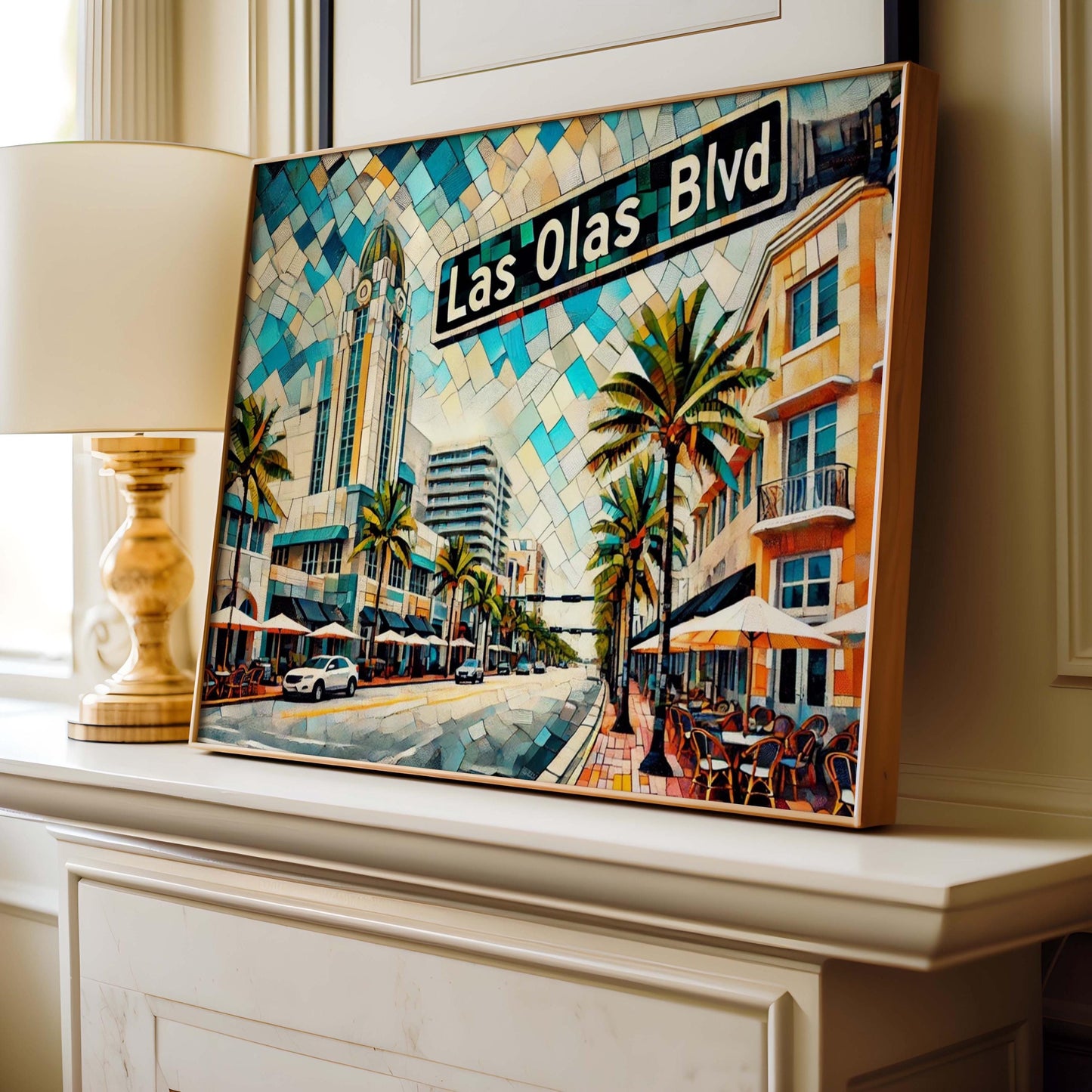 Las Olas Boulevard Wall Art - Fort Lauderdale Print, Florida Travel Poster, Housewarming Gift, FL Coastal Decor