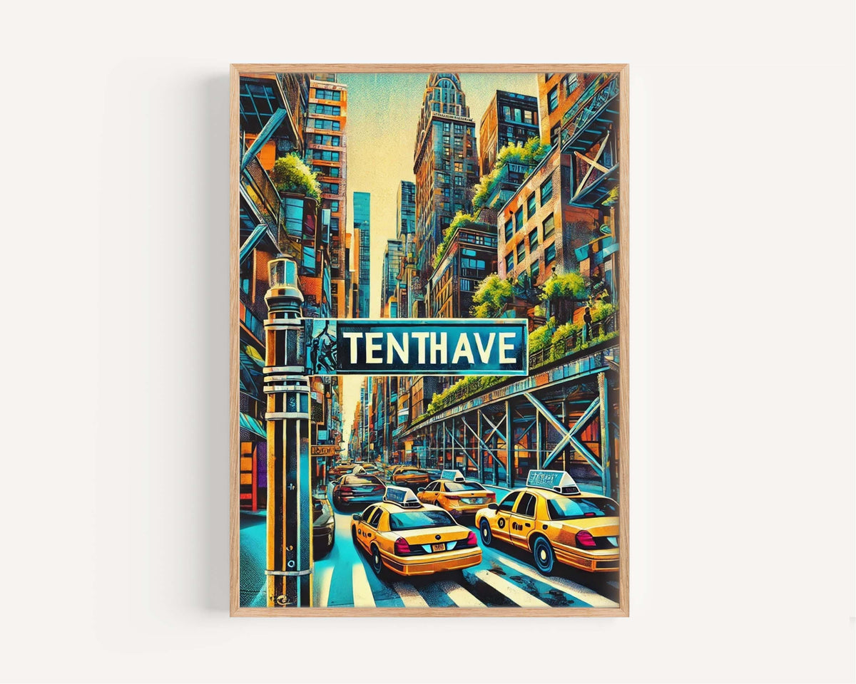 Tenth Avenue Print Modern - Manhattan, New York, USA