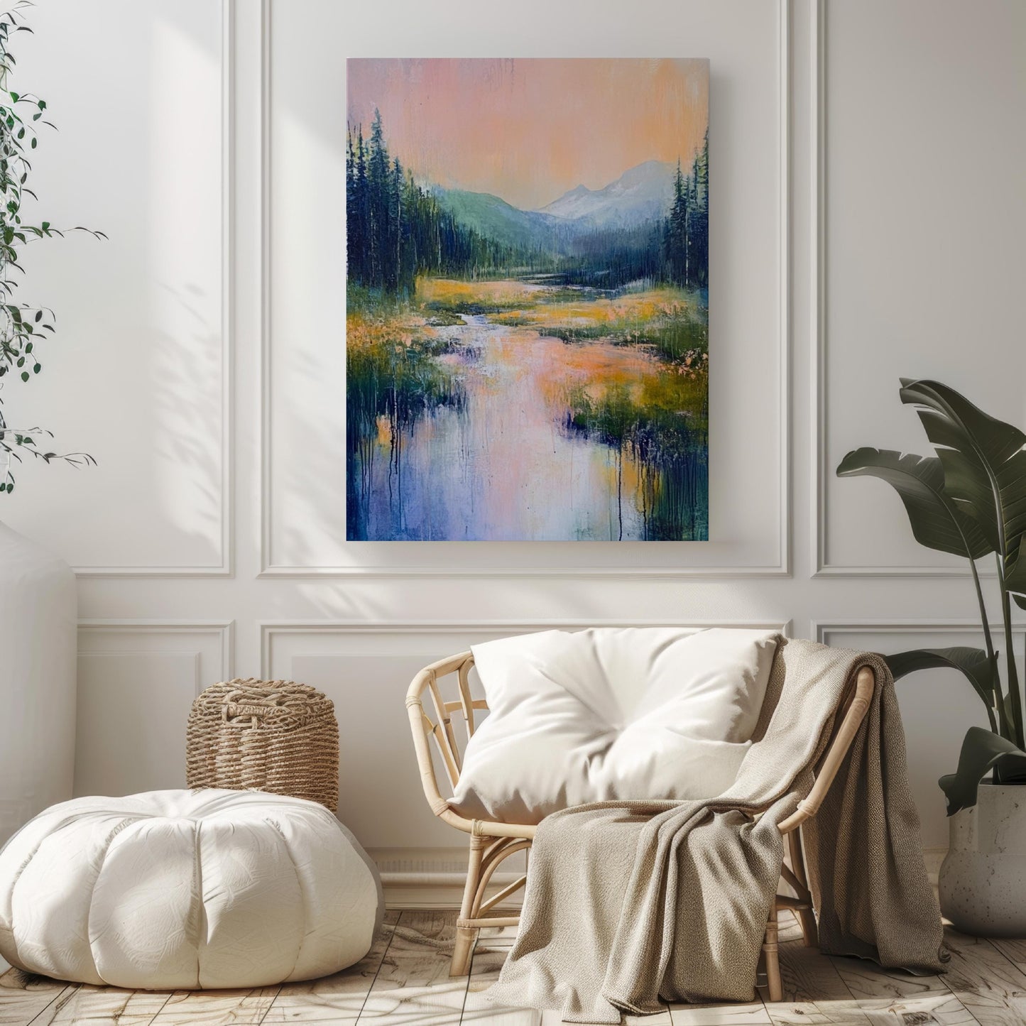 American Yellowstone Abstract Wall Art Patriotic USA Poster United States Independence Home Decor