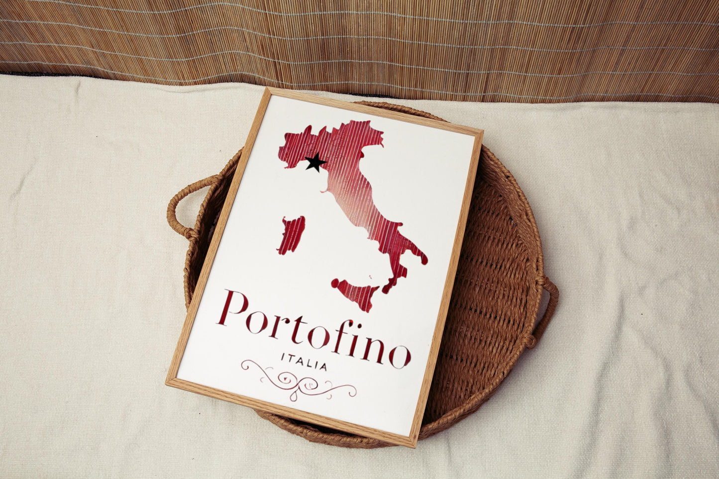 Italy Wall Art Portofino Print Travel Home Decor Italy Gift Housewarming College Dorm Artwork