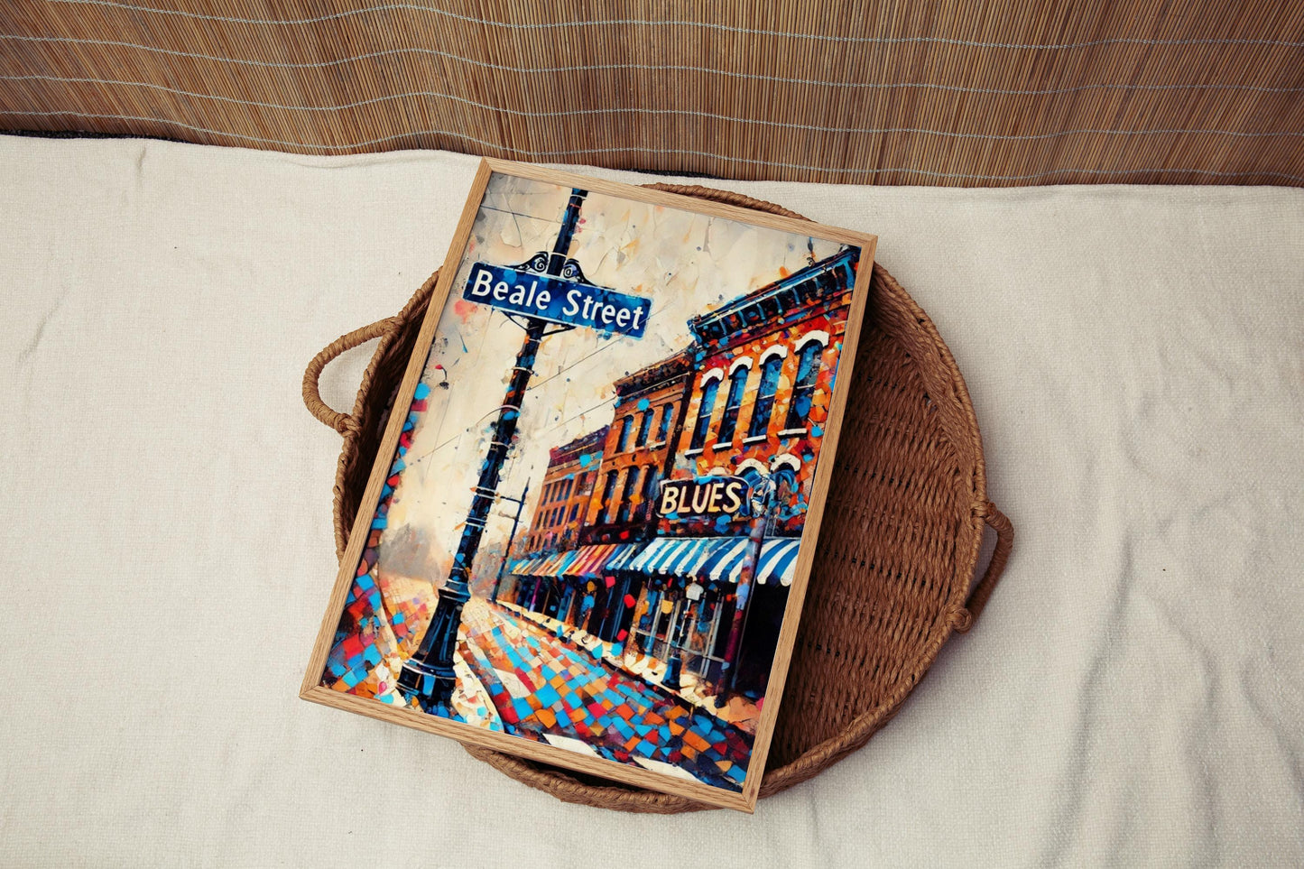 Memphis Beale Street Wall Art Print, Travel Poster, Memphis Gift & Tennessee Home Decor, USA Art, Housewarming Present