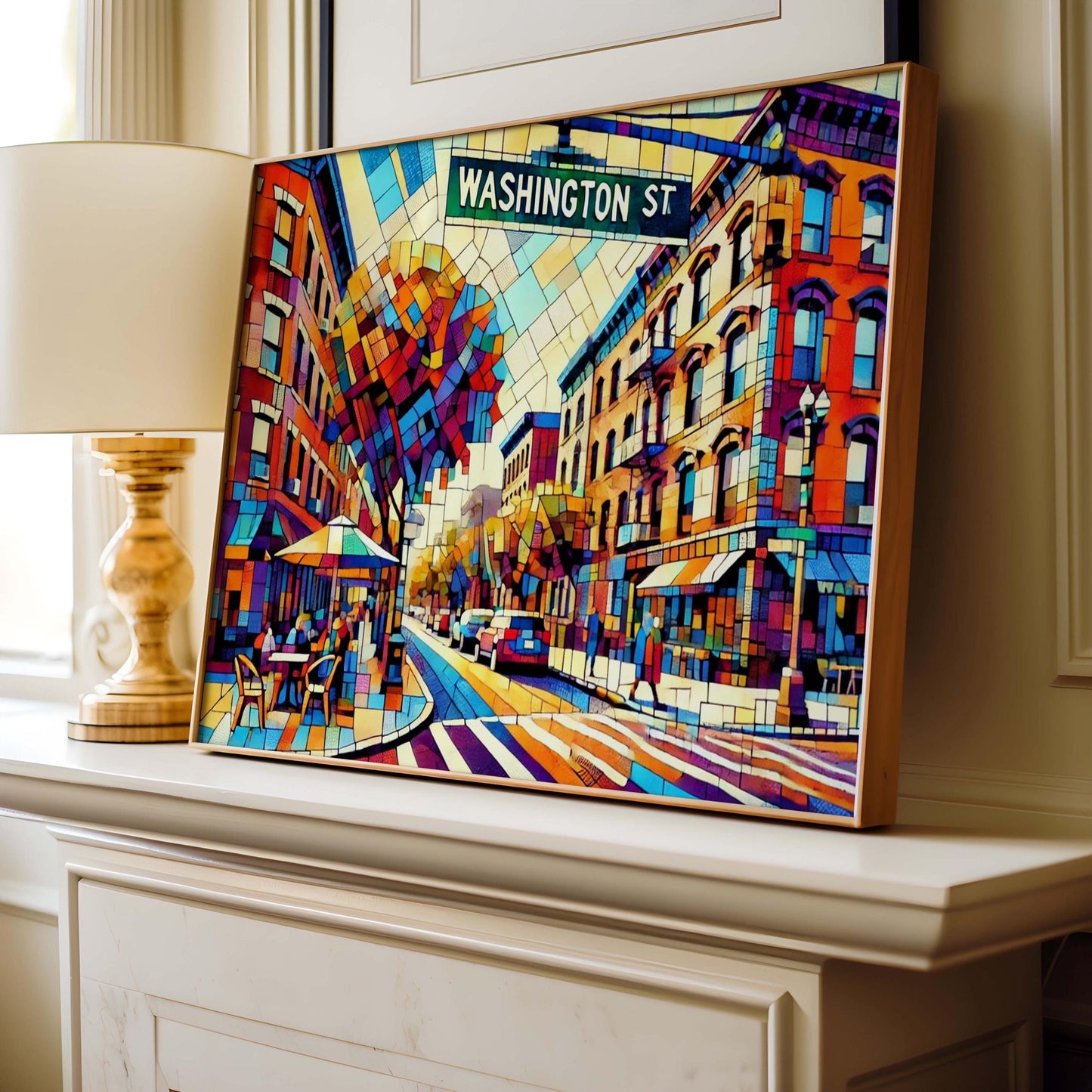 Washington Street Wall Art Hoboken Print Jersey Art Hudson County Gift Travel Poster Housewarming Artwork