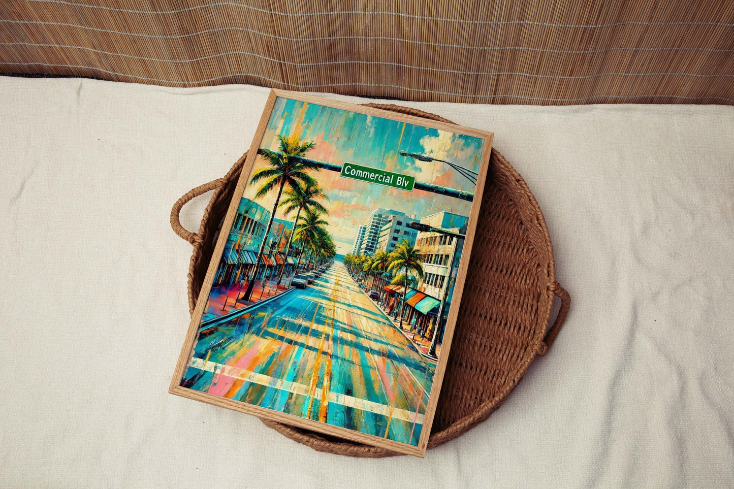 Commercial Boulevard Wall Art, Commercial Blvd Print, Fort Lauderdale Art, Florida Artwork, Travel Print, Travel Poster, Housewarming Giftx