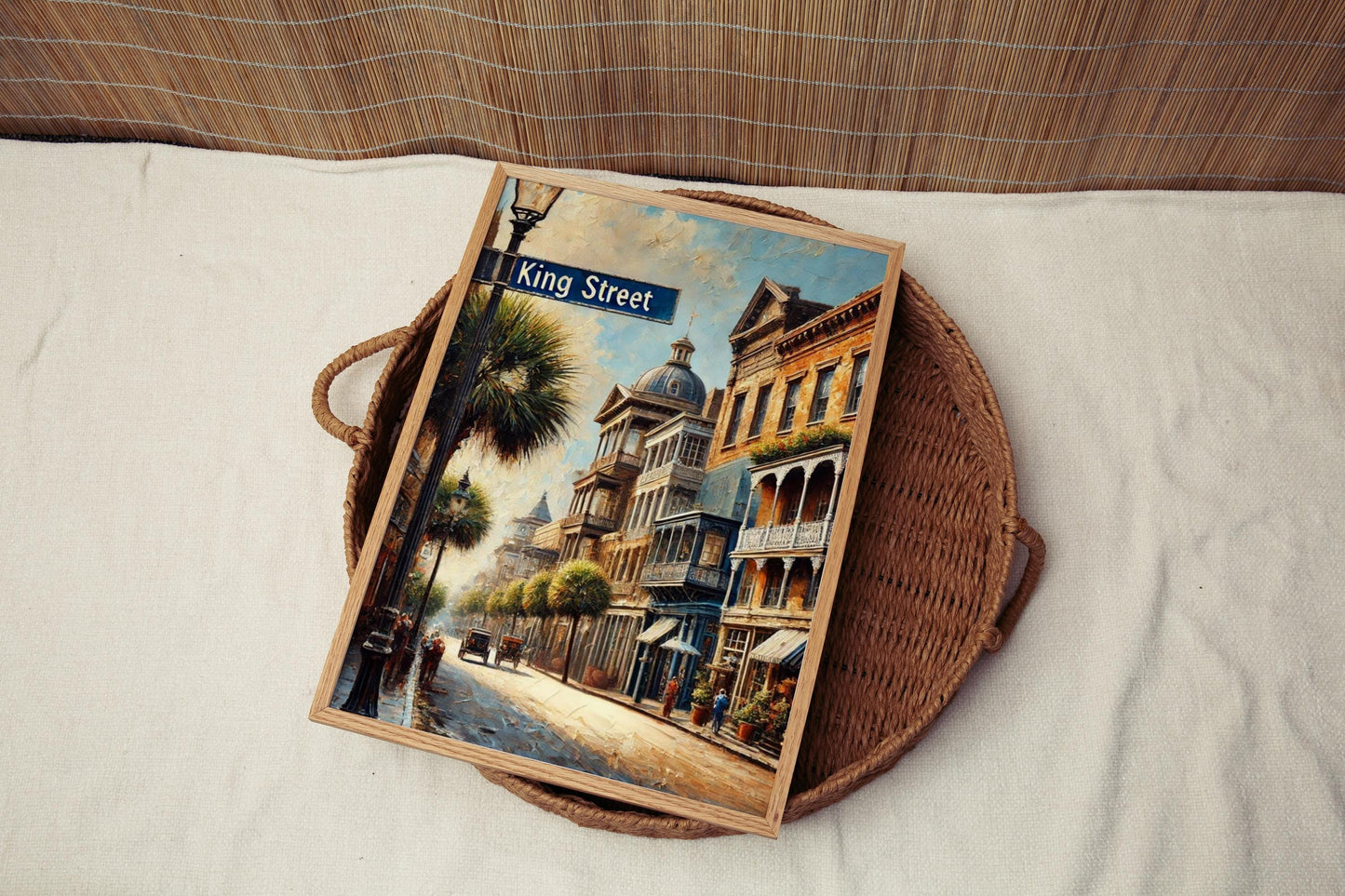 King Street Wall Art Print, Charleston SC Travel Poster, South Carolina Gift, Historic Street Map, Travel Souvenir, State Art Decor