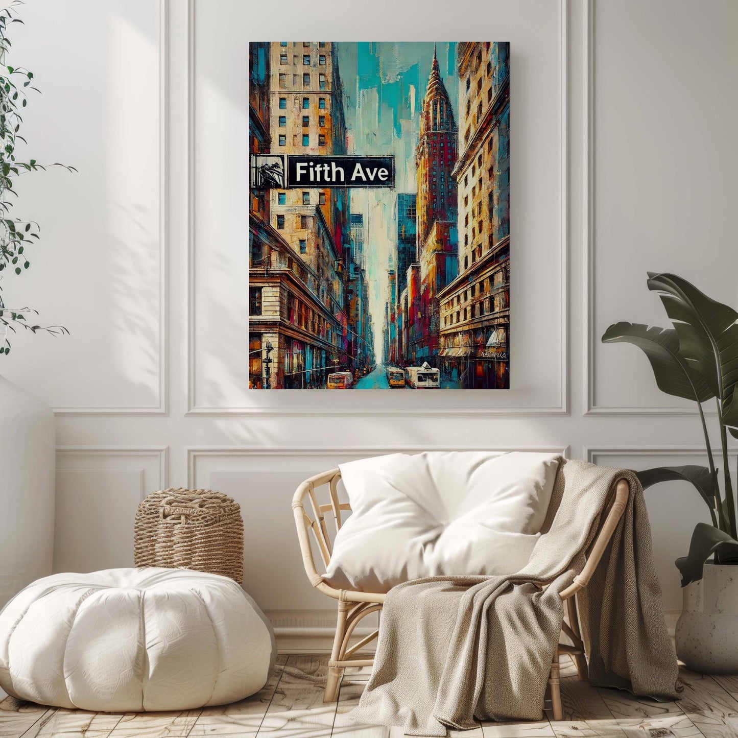 Fifth Ave Print Manhattan Art New York Poster NYC Wall Decor Travel Gift Housewarming Gift