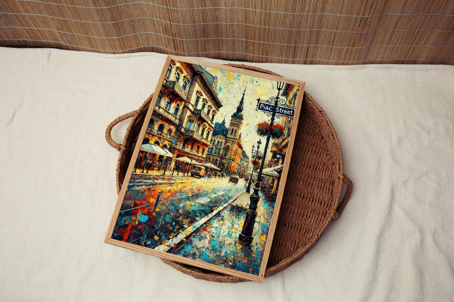 Hungary Piac St Wall Art Print - Debrecen Travel Poster & Gift, Housewarming Hungary Art Decor