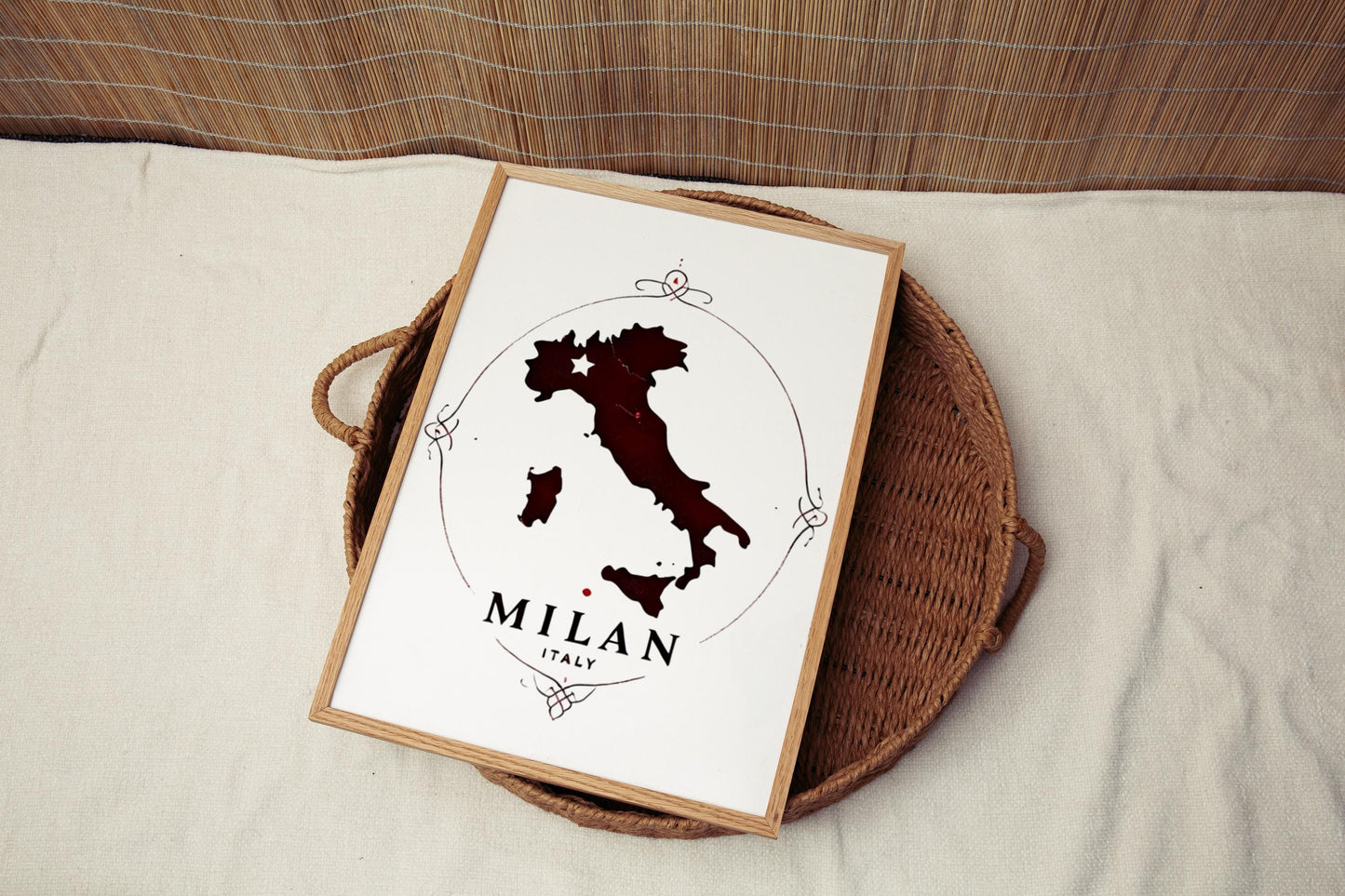 Italy Milan Wall Art Print - Travel Home Decor, Italy Gift, College Dorm Room Artwork, Housewarming Present