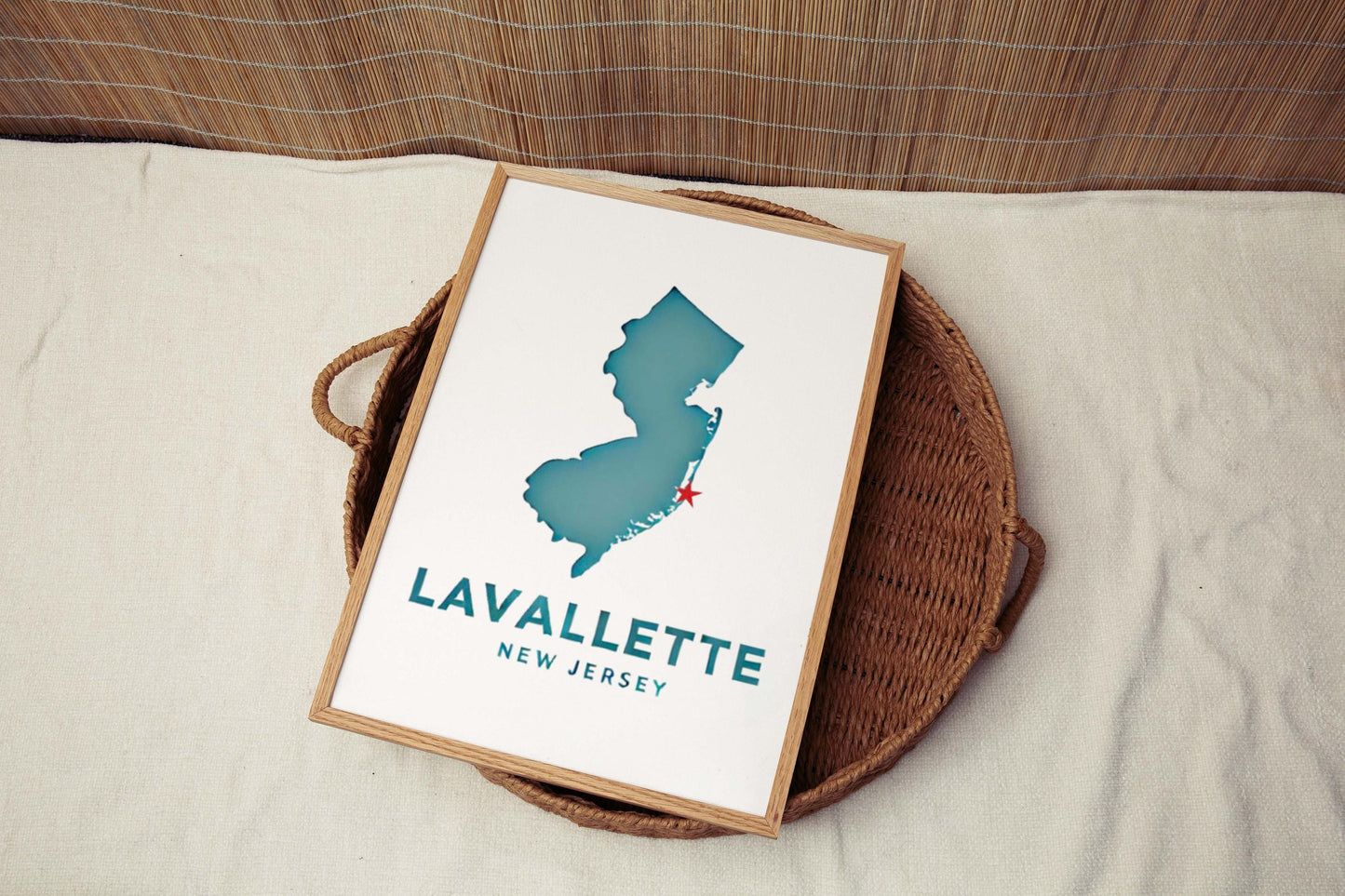 Lavallette Print New Jersey Wall Art Travel Poster Home Decor Housewarming Gift NJ Beach Town Decor College Dorm Room Art