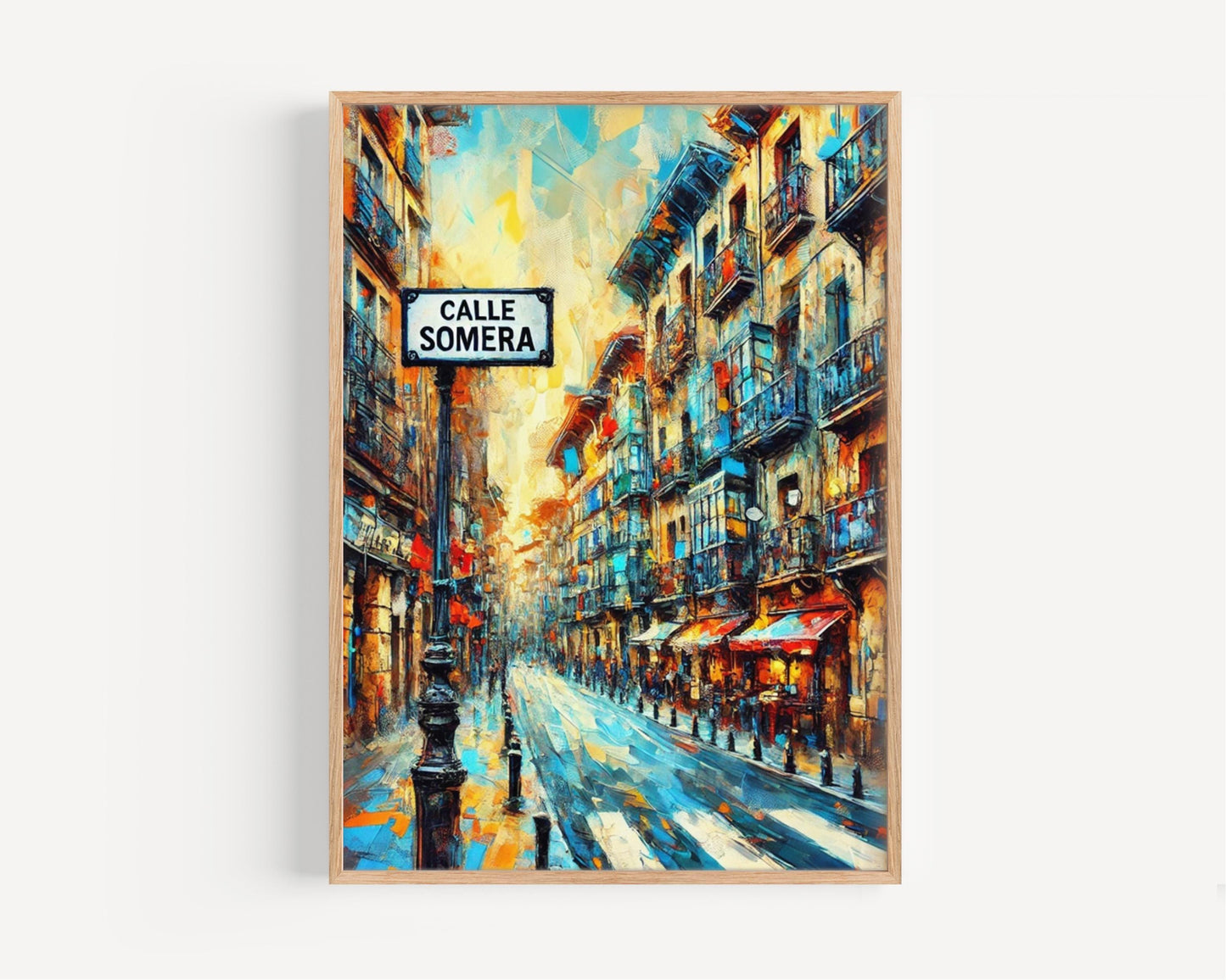Bilbao Calle Somera Wall Art Print – Spanish Travel Poster, Bilbao Artwork, Housewarming Gift, Unique Spanish Decor, Travel Home Print