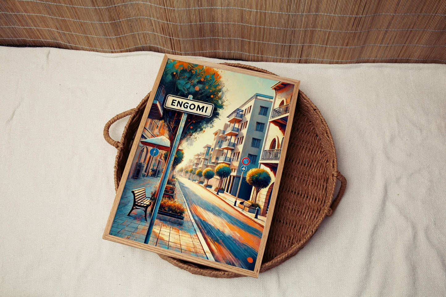 Engomi Art Print - Cyprus City Wall Art, Travel Poster, European Artwork, Engomi Gift, Housewarming Decor