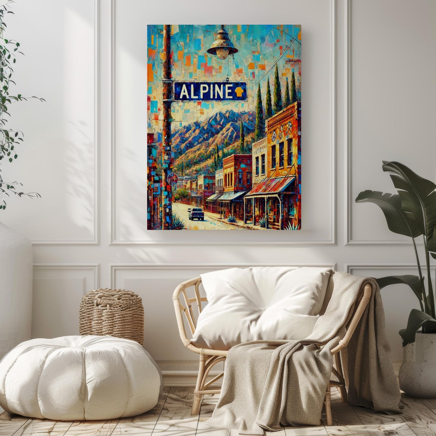 Texas Alpine Wall Art | Travel Poster & Print, USA Souvenir Decor, Housewarming Gift, Rustic Texas Travel Art