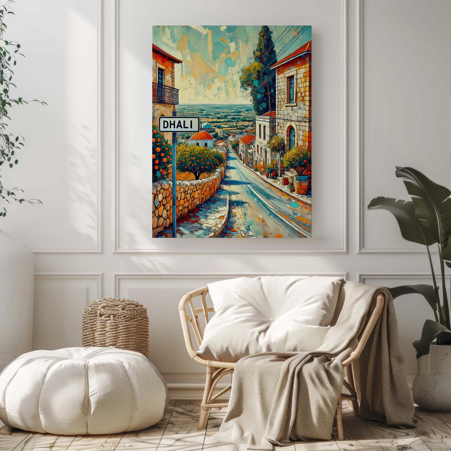 Dhali Art Cyprus Wall Print - Travel Poster & European Artwork, Housewarming Gift, Modern City Decor