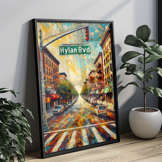 Hylan Boulevard Wall Art Print – Staten Island Travel Poster, NYC Gift, Housewarming Decor, Hylan Blvd Artwork, Staten Island Map Print
