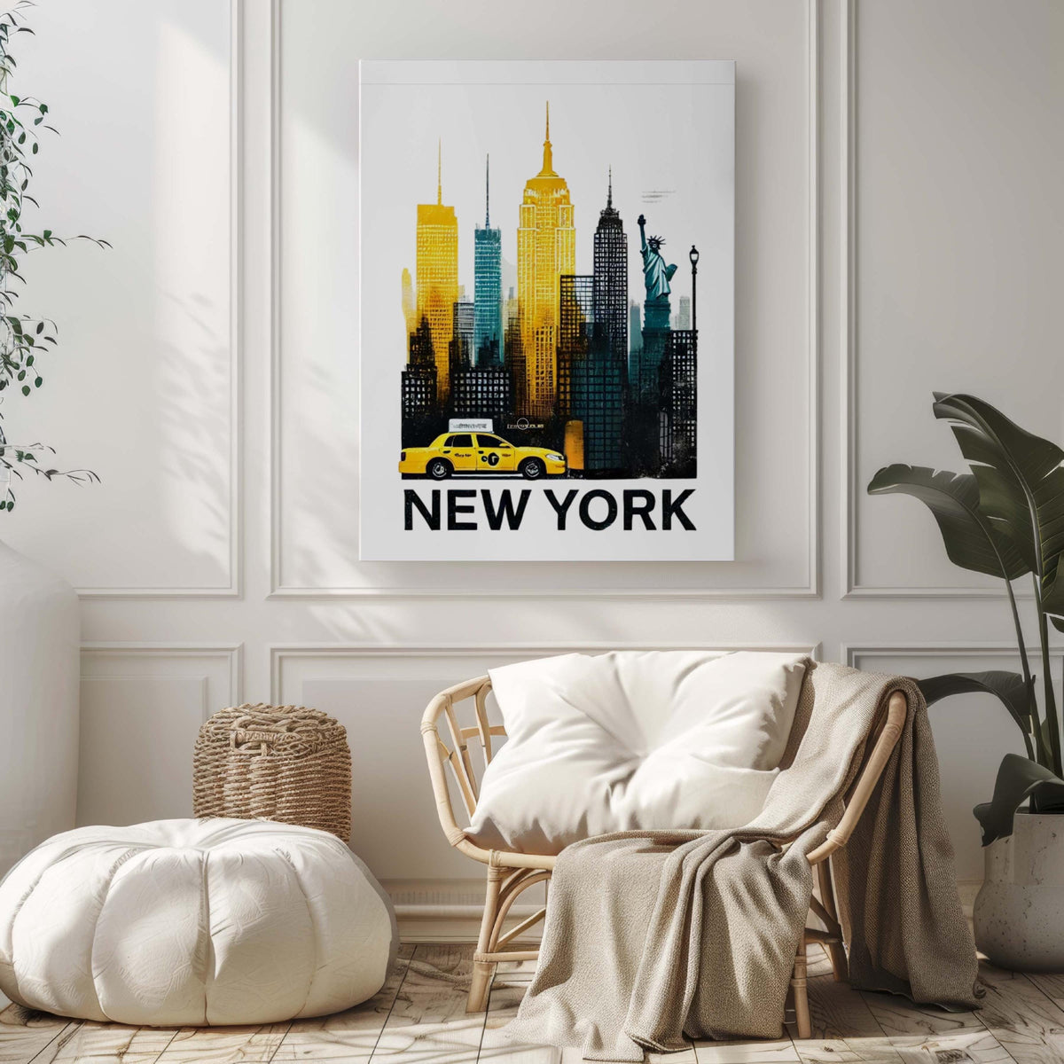 NYC Skyline Print Decor - New York City, New York, USA