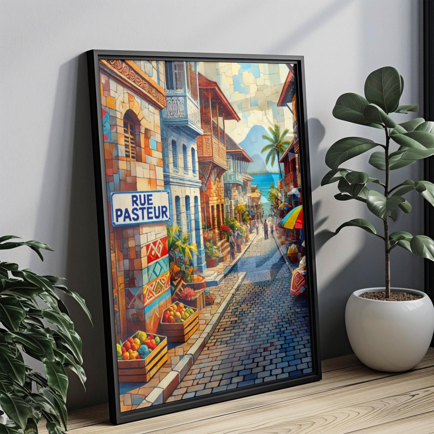 Poster Rue Pasteur Wall Art - Moroni Travel Print, Comoros Map, Housewarming Gift, Unique Moroni Art Poster