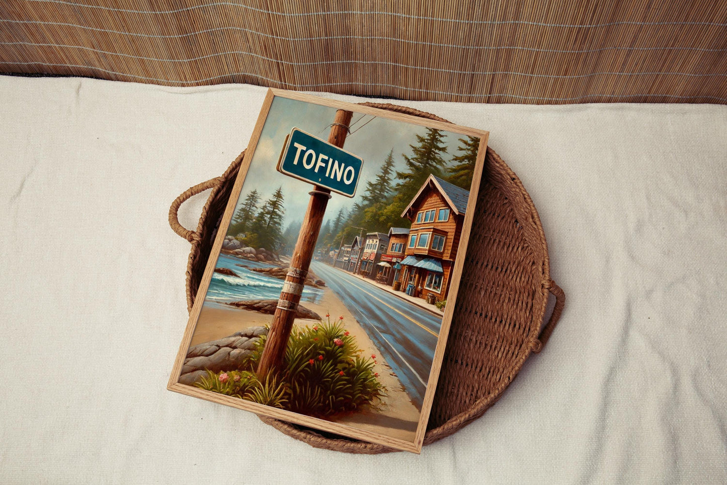 British Columbia Tofino Wall Art Print, Canada Travel Poster, Housewarming Gift, Coastal British Columbia Home Decor, Canadian Art Gift