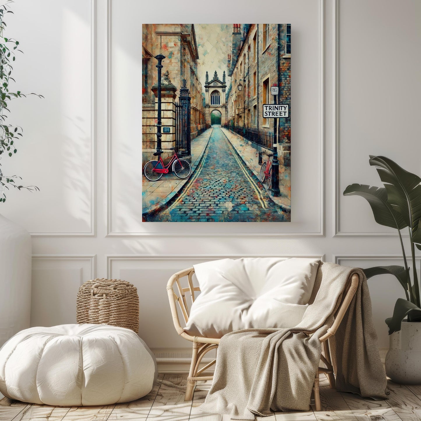 Wall Art Trinity St Print Cambridge UK Travel Poster, Modern Street Art, Unique UK Wall Decor, Housewarming Gift, Travel Wall Art