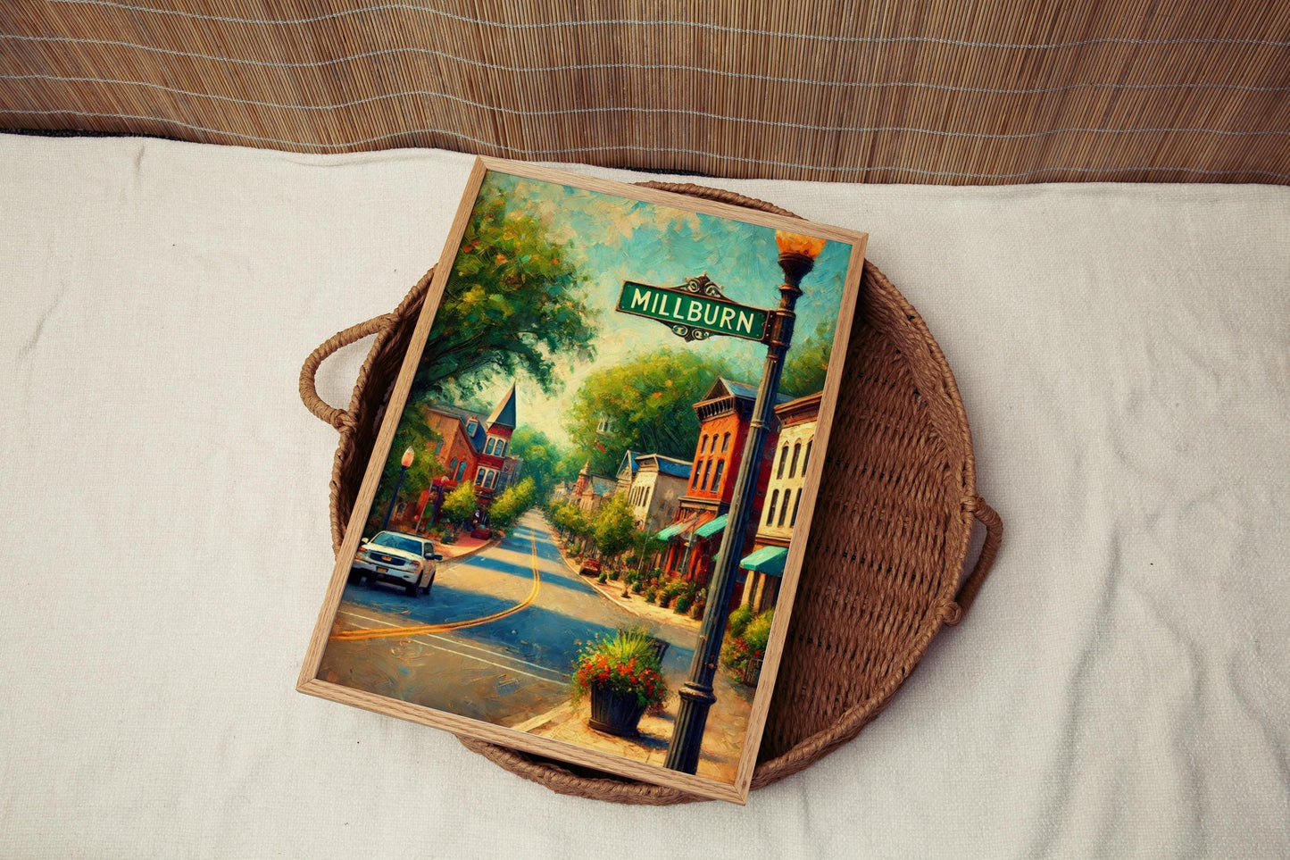 New Jersey Millburn Wall Art Print - Travel Poster USA Decor, New Jersey Gift, Housewarming & America Art Decor