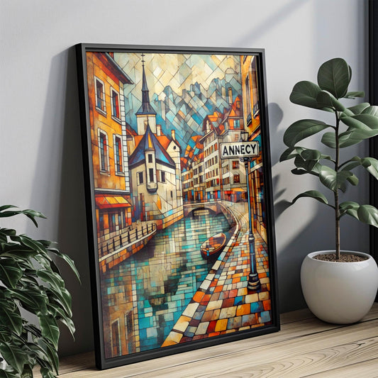 France Annecy Wall Art Print – Travel Poster, European Home Decor, French Souvenir, Housewarming Gift, France Travel Art, France Gift Idea