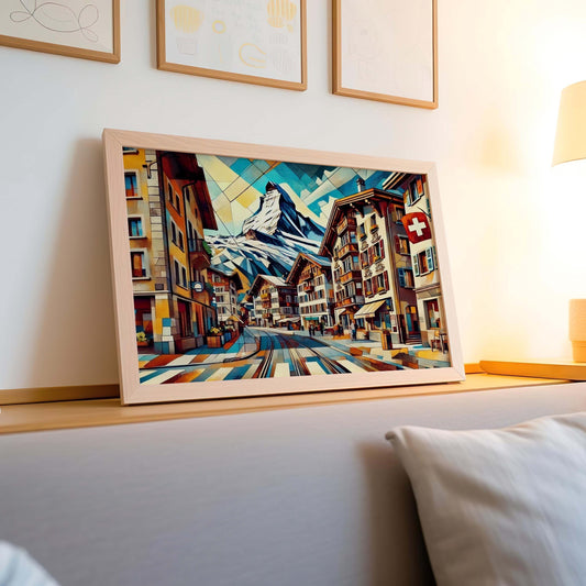 Bahnhofstrasse Print – Swiss Wall Art Travel Poster, Switzerland Gift, Housewarming Decor, Zurich Cityscape, Elegant Swiss Home Art