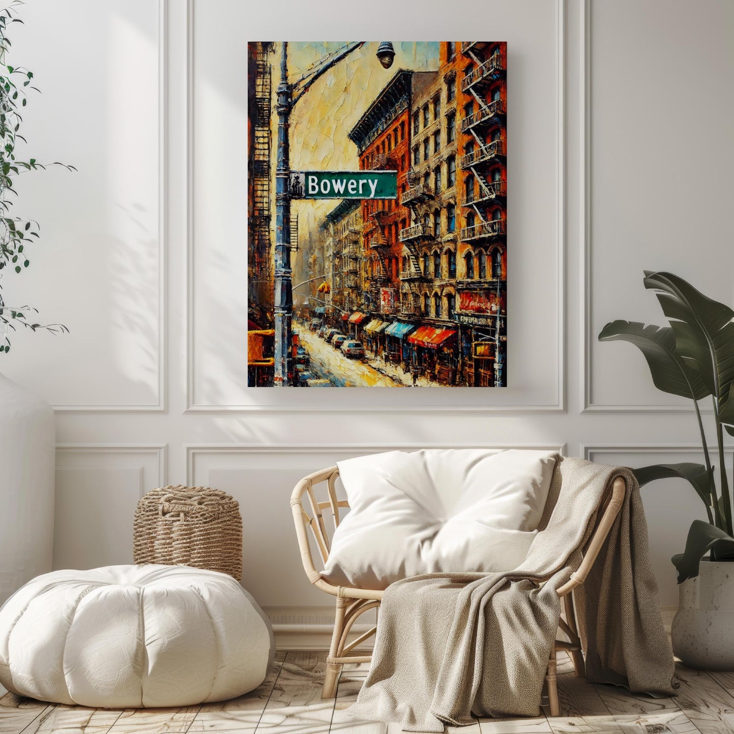 New York Bowery Street Wall Art Print, Manhattan Travel Poster, NYC Artwork, New York Gift, Housewarming & Home Decor