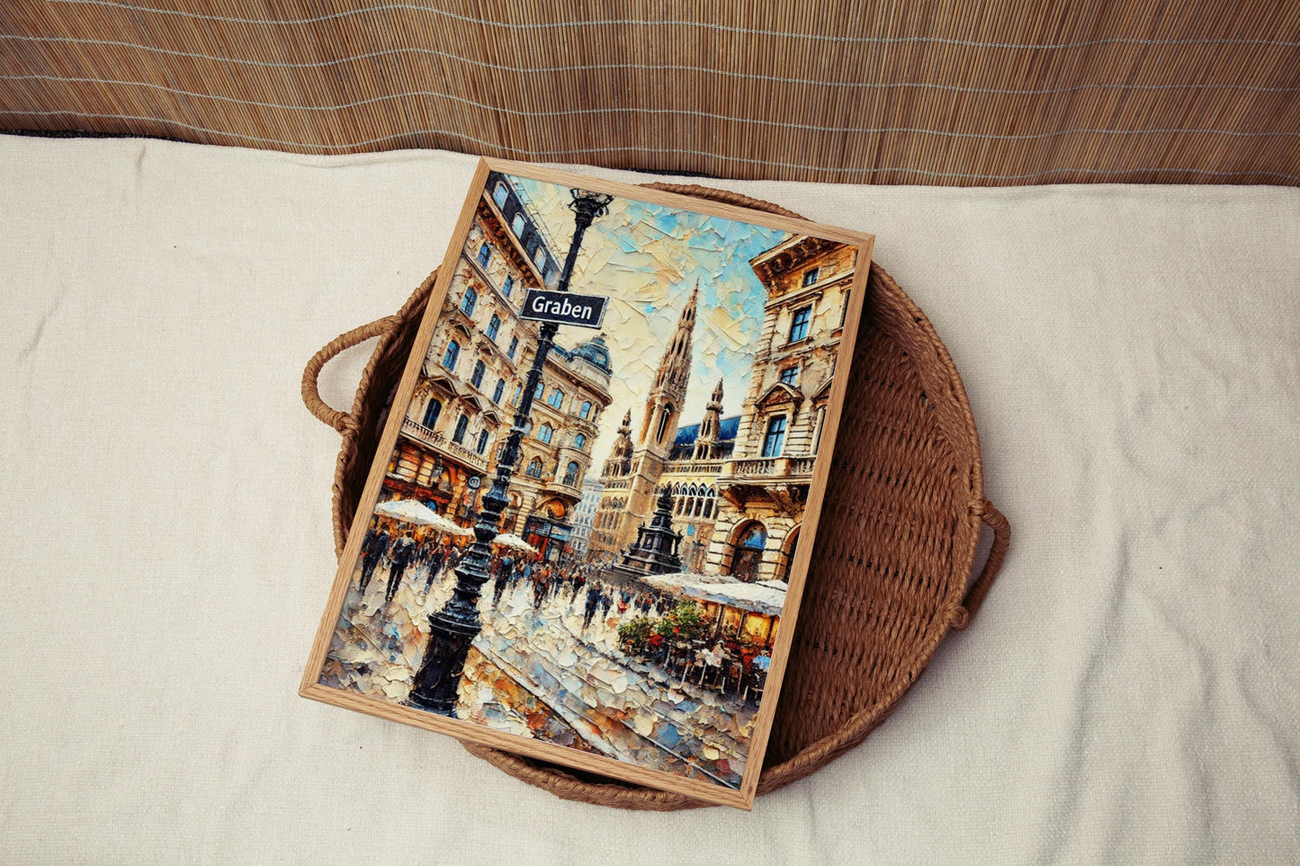 Vienna Wall Art, Graben Street Scene Print, Austria Travel Poster, European Cityscape Decor, Vienna Souvenir, Classic Architecture Artwork