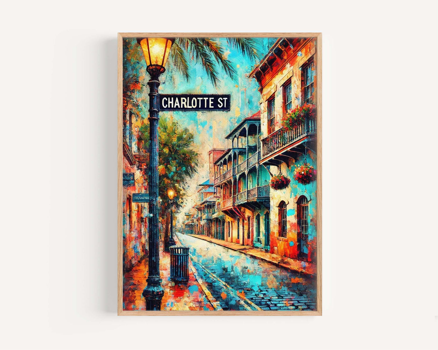 Charlotte St Print Wall Art - St Augustine Florida Travel Poster, Charlotte Street Map, Housewarming Gift, Coastal Home Decor, Florida Art