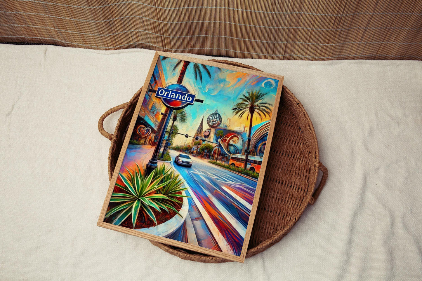 Orlando Wall Art Print - Florida Travel Poster, Housewarming Gift, USA Souvenir & Florida Decor for Home or Office