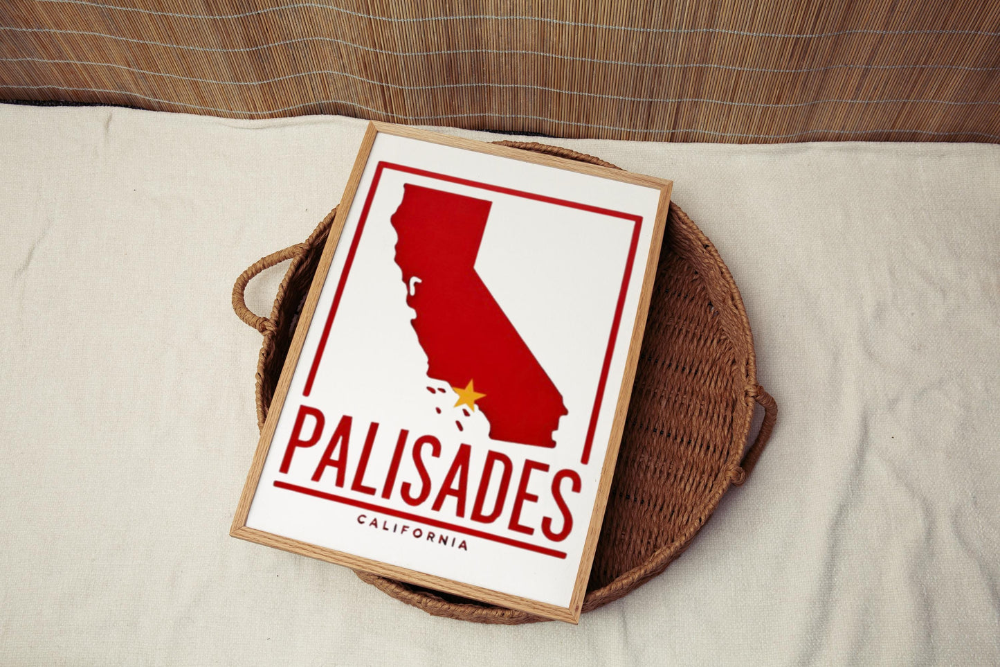 Palisades Wall Art California Print, Travel & College Decor, Housewarming Gift, Scenic CA Landscape Home Decor, Coastal Artwork